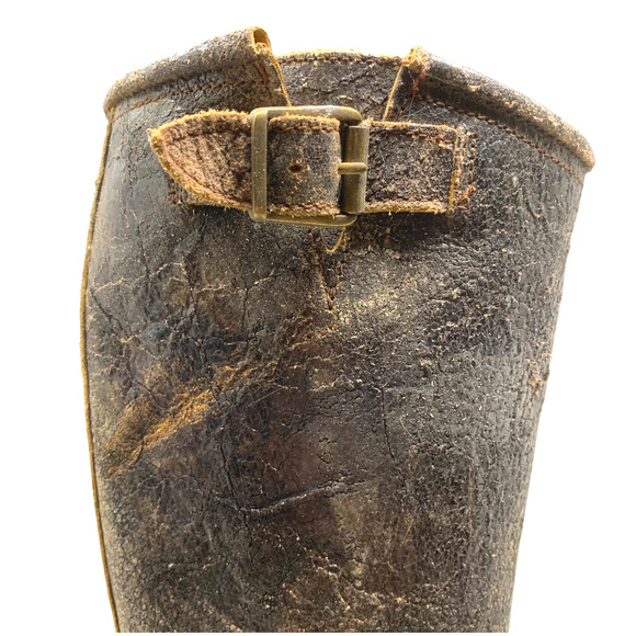 Frye Veronica Slouch Boot Chocolate Tobacco Finish Distressed Leather Sz 6 - Picture 7 of 11